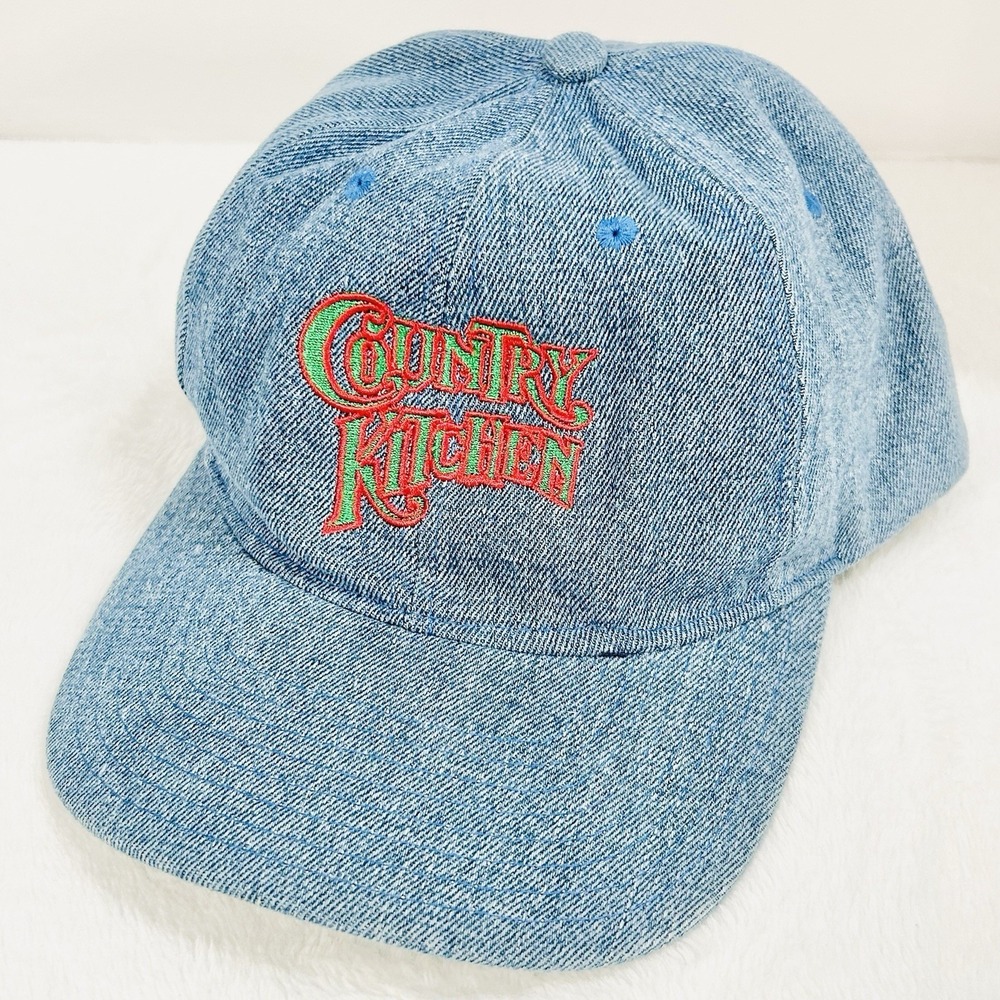 Country Kitchen Denim Logo Trucker‎ Hat Cap Adjustable Snapback Blue Outdoors